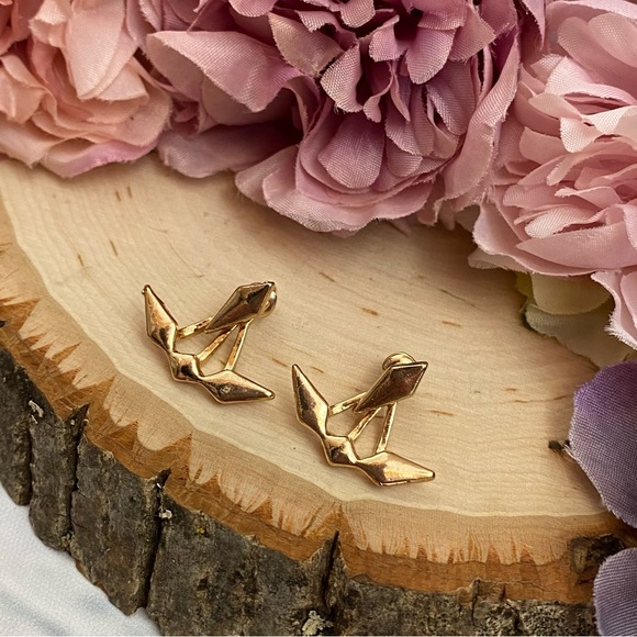 Geometric Punk Double Stud Earrings - Picture 14 of 16